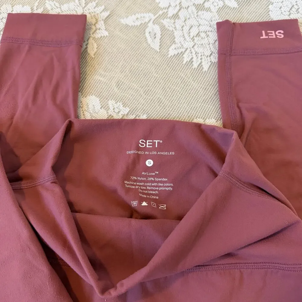 SET Active AirLuxe Matching Workout Set Mauve S/M